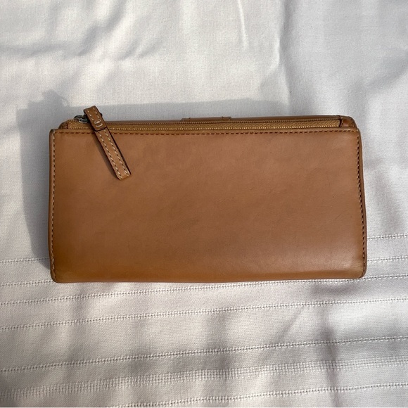 Vintage Coach Camel Leather Soho Buckle Slim Envelope Wallet - Picture 3 of 14